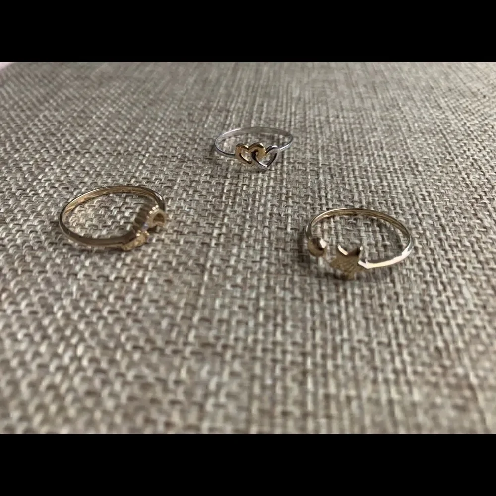 Double heart Ring 14k solid gold perfect gift
